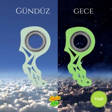 Print3dTr Spinkey Fosforus Stres Çarkı Anahtarlık - Karanlıkta Parlayan Yeşil Seri - Fosforlu Rulmanlı Fidget Spinner