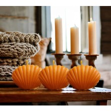 PremiumPort Canlı Turuncu Kokulu 3'lü Mum Takımı, Sıcak Atmosfer Yaratır