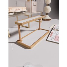 Wooden Studio Ahşap Masaüstü Organizer Çift Katlı, Telefon Tutacağı, Modern Lüks Ofis Aksesuarı Masa Aksesuar