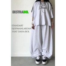 Vladivosto Ayarlanabilir Paça Stoperli Ekstra Yüksek Bel 2 Iplik Oversize Eşofman Altı