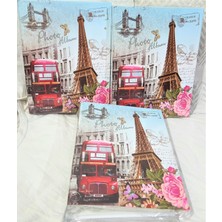 Angelphoto Fotoğraf Resim Albümü 15X21 cm (6x8) 100'LÜK Eyfel Otobüs Desenli