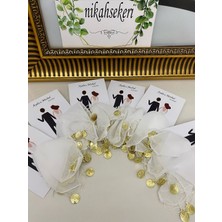 Siyah Lale Kartlık Halay Mendili Kına, Nikah, Söz, Nişan Hediyelik - 100 Adet