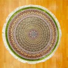 Mevlana Bazaar Yuvarlak Geometrik Desenli 200 x 200 cm Ipek Halı