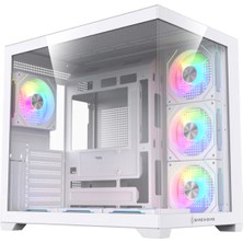 Game In Game Dream Beyaz 7X12 cm Argb Kumandalı Fanlı Gaming Akvaryum Kasa