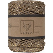 Ritzz Luvia Polyester Simli Çanta Ipi Bej - Gold Sim