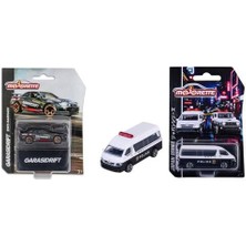 Garasi Drift Nissan Skyline Gtr ve Majorette Japon Polis Arabası Hiace 1:64 Ölçek Model Araç