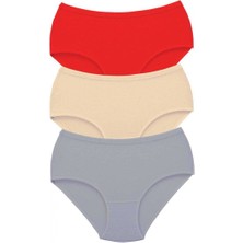 MiraLive 3 Adet Tutku Kadın Yüksek Bel Bato Kalın Lastik Külot S7