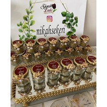 Siyah Lale Cam Kavanoz Mum Nikah, Söz, Nişan, Kına Hediyelik - 100 Adet