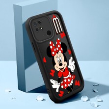 Ucuc Xiaomi Redmi 10C Uyumlu Siyah Silikon Kılıf Mickey Mouse Desenli Darbe Emici Kamera Koruma Kapak