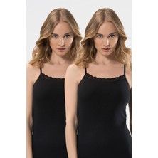 Türen Kadin Dantelli Ip Askili Pamuklu Atlet 2'li Paket