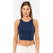 Türen Kadin Fitilli Crop T-Shirt