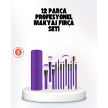 UMD Tekno Kusursuz Makyaj Için 12 Parça Profesyonel Fırça Seti Taşınabilir Kutu Hediyeli Uygun