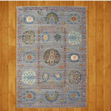 Mevlana Bazaar Renkli Madalyon ve Motifli 200X300 Vintage Eskitme Halı