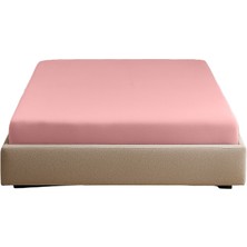 Sabia Soft Touch %100 Pamuk 62 Tel (155 Tc) 280X280 cm Battal Boy Düz Çarşaf Pudra