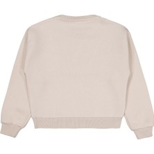Civil Girls Püsküllü 10-13 Yaş Sweatshirt - Bej 12-13 Yaş