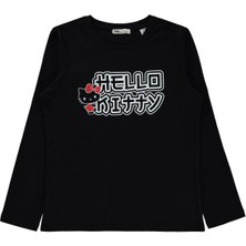 Hello Kitty 10-13 Yaş Sweatshirt - Siyah 12-13 Yaş