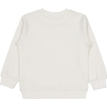 Civil Girls Kedi Baskılı 2-5 Yaş Sweatshirt - Ekru 2-3 Yaş