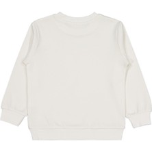 Civil Girls Kurdela Baskılı 2-5 Yaş Sweatshirt - Ekru 5-6 Yaş
