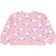 Civil Girls Unicorn Baskılı 2-5 Yaş Sweatshirt - Pembe 5-6 Yaş