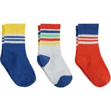 Civil Boys Civil Erkek Çocuk Colorful 3'lü Erkek Soket Çorap | Baskılı | Okul Kreş ve Günlük Kullanım