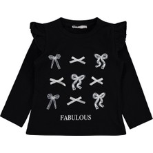 Civil Girls Fabulous Baskılı 2-5 Yaş Sweatshirt - Siyah 3-4 Yaş