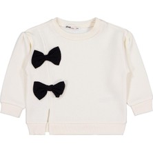 Civil Girls Fiyonklu 2-5 Yaş Sweatshirt - Ekru 4-5 Yaş