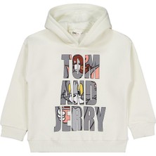 Tom And Jerry 6-9 Yaş Sweatshirt - Ekru 7-8 Yaş