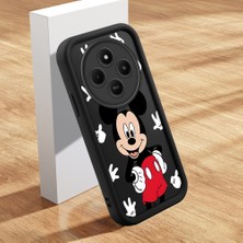 Ucuc Xiaomi Redmi 14C/A4 Uyumlu Siyah Silikon Kılıf Mickey Mouse Desenli Darbe Emici Kamera Koruma Kapak