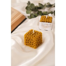 PremiumPort El Yapımı Doğal Balmumu Mum 5x5 Cm, Sıcak ve Rahatlatıcı Atmosfer