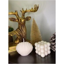 PremiumPort Soya Mumu 2'li Bubble Dekoratif Krem, Sıcak Atmosfer Yaratır