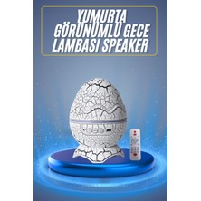 UMD Tekno Bluetooth Hoparlör Dinozor Yumurtası Gece Masa Lambası Projektör Uygun
