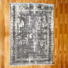 Mevlana Bazaar Gri Desenli 170X240 Vintage Eskitme Halı