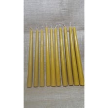 PremiumPort Şamdan Balmumu 10 Adet, Şık ve Sıcak Atmosfer Için Ideal Set