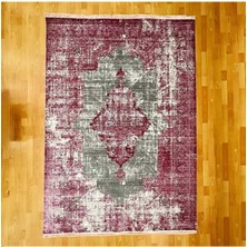 Mevlana Bazaar Geleneksel Medallion (Göbekli) Desenli 200 x 300 Vintage Eskitme Halı