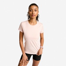 Decathlon Domyos Kadın Kısa Kollu Spor Tişörtü - Açık Pembe