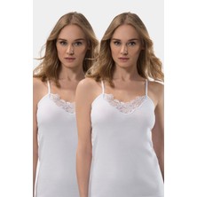 Türen Kadin Güpür Detayli Ip Askili Pamuklu Atlet 2'li Paket