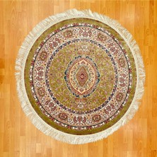 Mevlana Bazaar Yuvarlak Buta/paisley Motifli 150 x 150 cm Ipek Halı