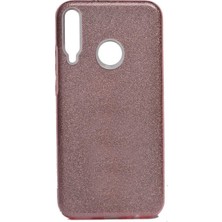 Grabono Huawei P40 Lite E Kılıf Simli Parlak Sert Tpu+Pc Dayanıklı Kılıf