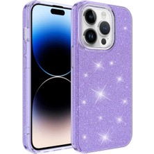Grabono Apple iPhone 13 Pro Max Kılıf Simli Parlak Sert Tpu+Pc Dayanıklı Kılıf