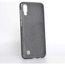 Grabono Samsung Galaxy M10 Kılıf Simli Parlak Sert Tpu+Pc Dayanıklı Kılıf