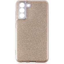 Grabono Samsung Galaxy S21 Fe Kılıf Simli Parlak Sert Tpu+Pc Dayanıklı Kılıf