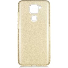 Grabono Xiaomi Redmi Note 9 Kılıf Simli Parlak Sert Tpu+Pc Dayanıklı Kılıf