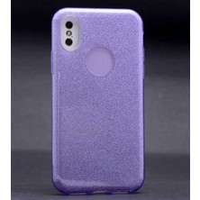 Grabono Apple iPhone x Kılıf Simli Parlak Sert Tpu+Pc Dayanıklı Kılıf