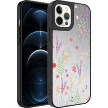 Grabono Apple iPhone 12 Pro Kılıf Aynalı Desenli Lens Korumalı Parlak Mirrors Lax Kapak