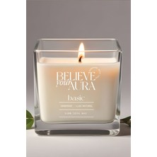 PremiumPort Doğal Kokusuz 200CC Soya Mum, Magnolia Kase, Aromaterapi Için Ideal