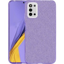Grabono Samsung Galaxy A03S Kılıf Simli Parlak Sert Tpu+Pc Dayanıklı Kılıf