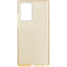 Grabono Samsung Galaxy Note 20 Ultra Kılıf Simli Parlak Sert Tpu+Pc Dayanıklı Kılıf