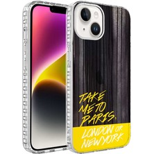 Grabono Apple iPhone 14 Kılıf Kenarları Airbumper Darbeye Dayanıklı Tasarım Renkli Desenli Silikon Elegans Case