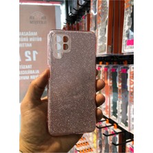 Grabono Samsung Galaxy M22 / Galaxy A22 Kılıf Simli Parlak Sert Tpu+Pc Dayanıklı Kılıf