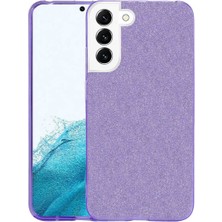 Grabono Samsung Galaxy S22 Plus Kılıf Simli Parlak Sert Tpu+Pc Dayanıklı Kılıf